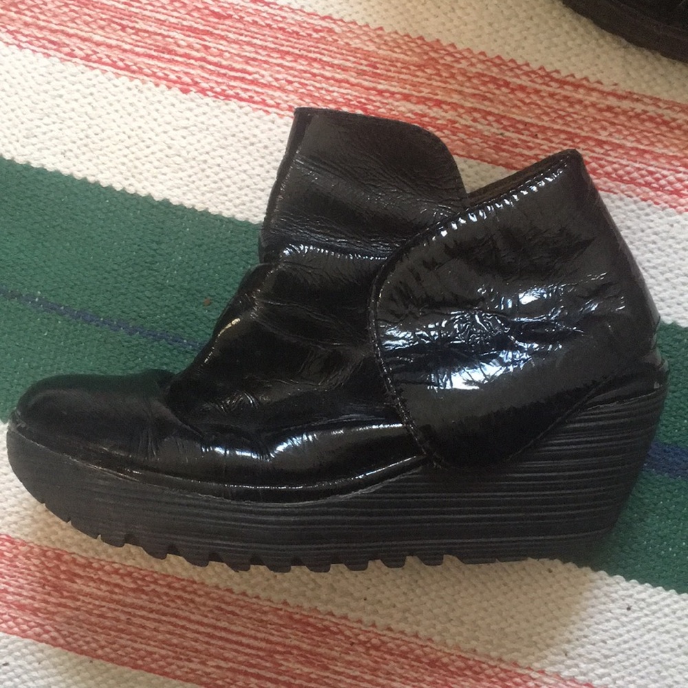 London fly patent learher booties